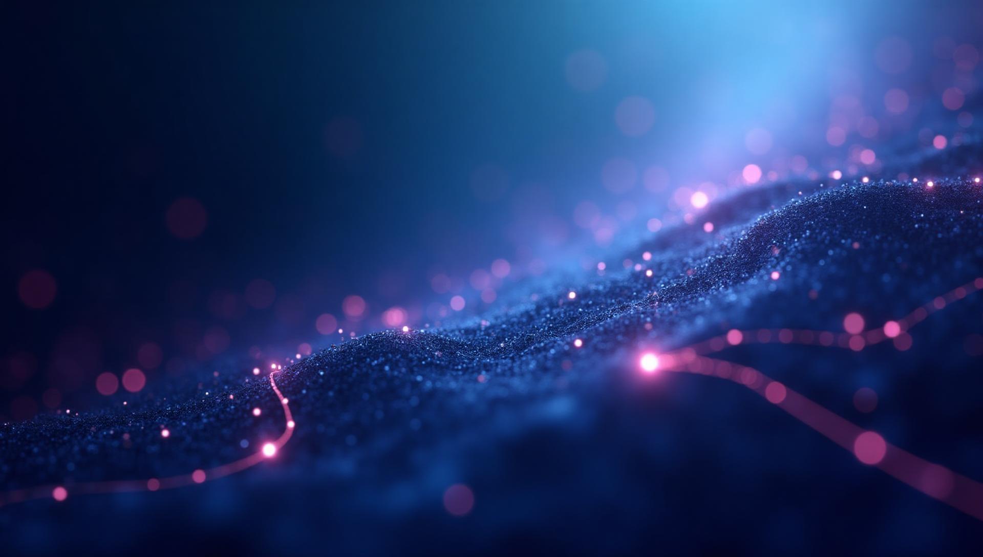Abstract AI gradient background with neural lines